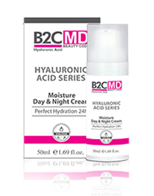 B2CMD Hyaluronic Acid Moisture Day & Night Cream - Çok Kuru Ve Olgun Ciltler İçin Hyaluronik Asit içerikli Gece-Gündüz Bakım Kremi